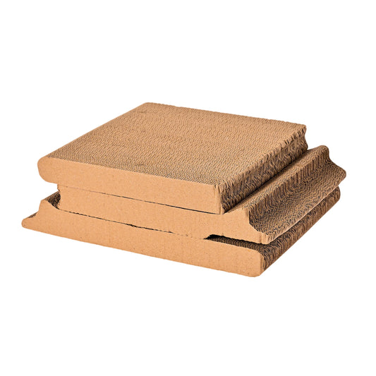 L-Shaped Cat Scratcher Replacement Pads, Corrugated Cardboard