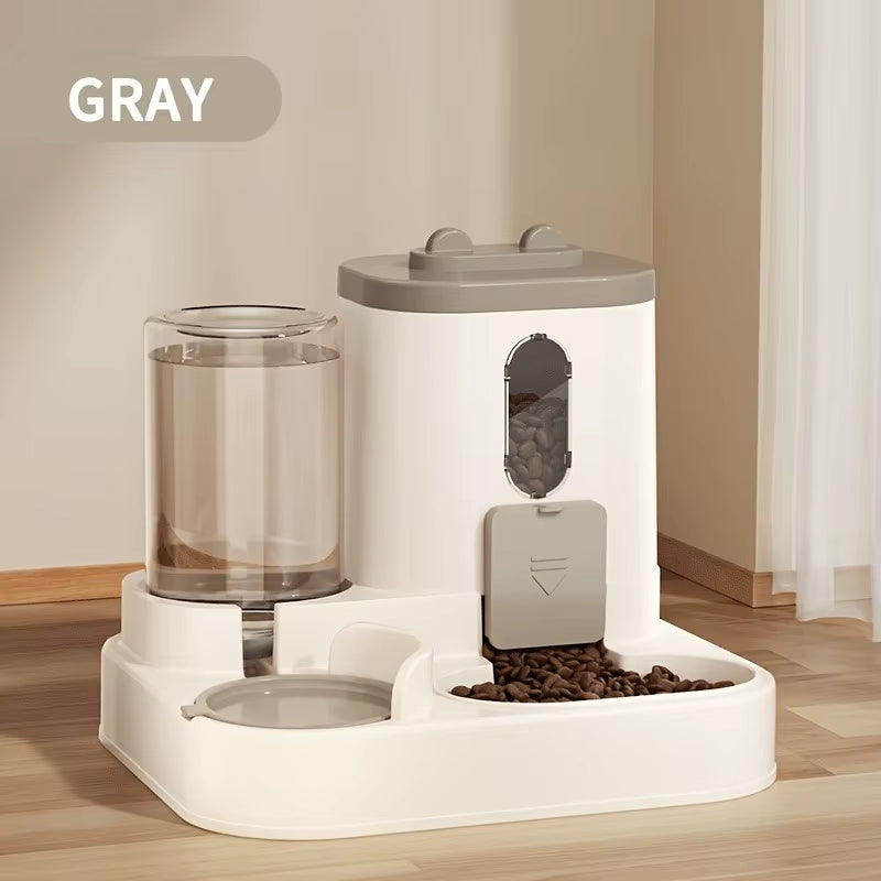 2In 1 Cat Food Dispenser Water and Food Integrated Fully Automatic Cat Food Feeding and Water Dispenser Cute Water Dispenser