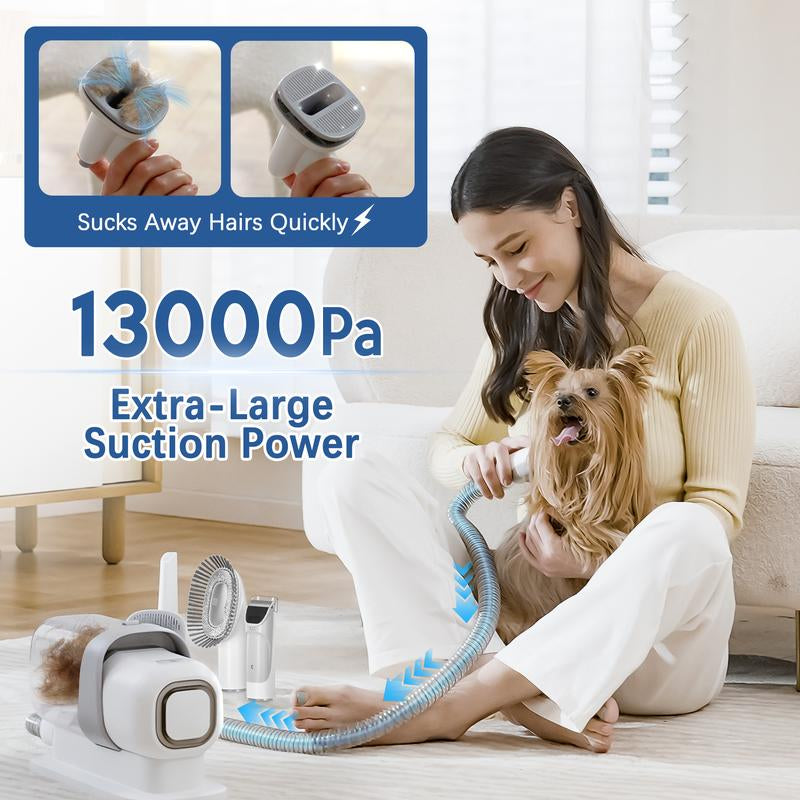 LMVVC Pet Grooming Vacuum Kit for Dogs & Cats, with 2.3L Suction, Cleaning Tools, Animals, Low-Noise Electric Puppy