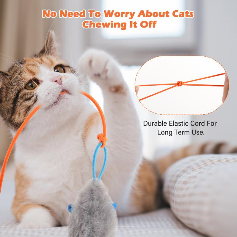 Happycode Rechargeable Interactive Pets Toy,Electric Cat Teaser,Upgraded Dual Mode, Irregular Rocking & 360° Spinning with Remote, Door Clip Design, Stimulates Mind & Body, Motion Activated, Cat Toys, Cat Stuff
