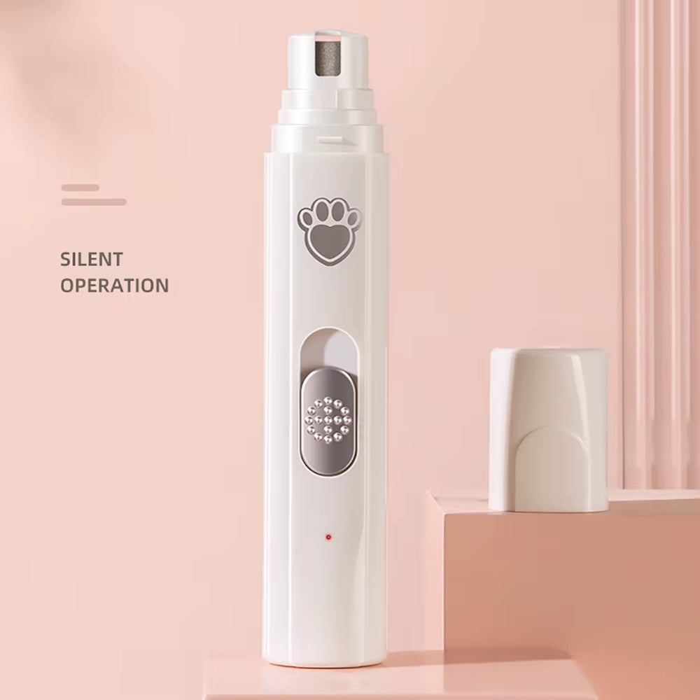 5V USB Electric Cat Nail Grinder with Clippers LED Light Pet Nail Grinder 500 Mah Pet Nail Trimmers for Dog Paws Grooming