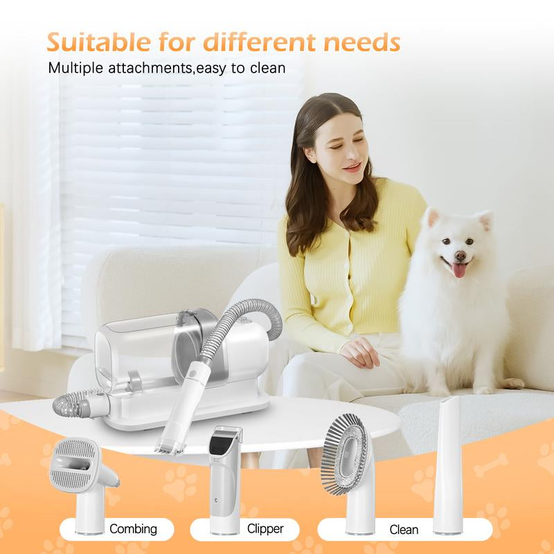 LMVVC Pet Grooming Vacuum Kit for Dogs & Cats, with 2.3L Suction, Cleaning Tools, Animals, Low-Noise Electric Puppy