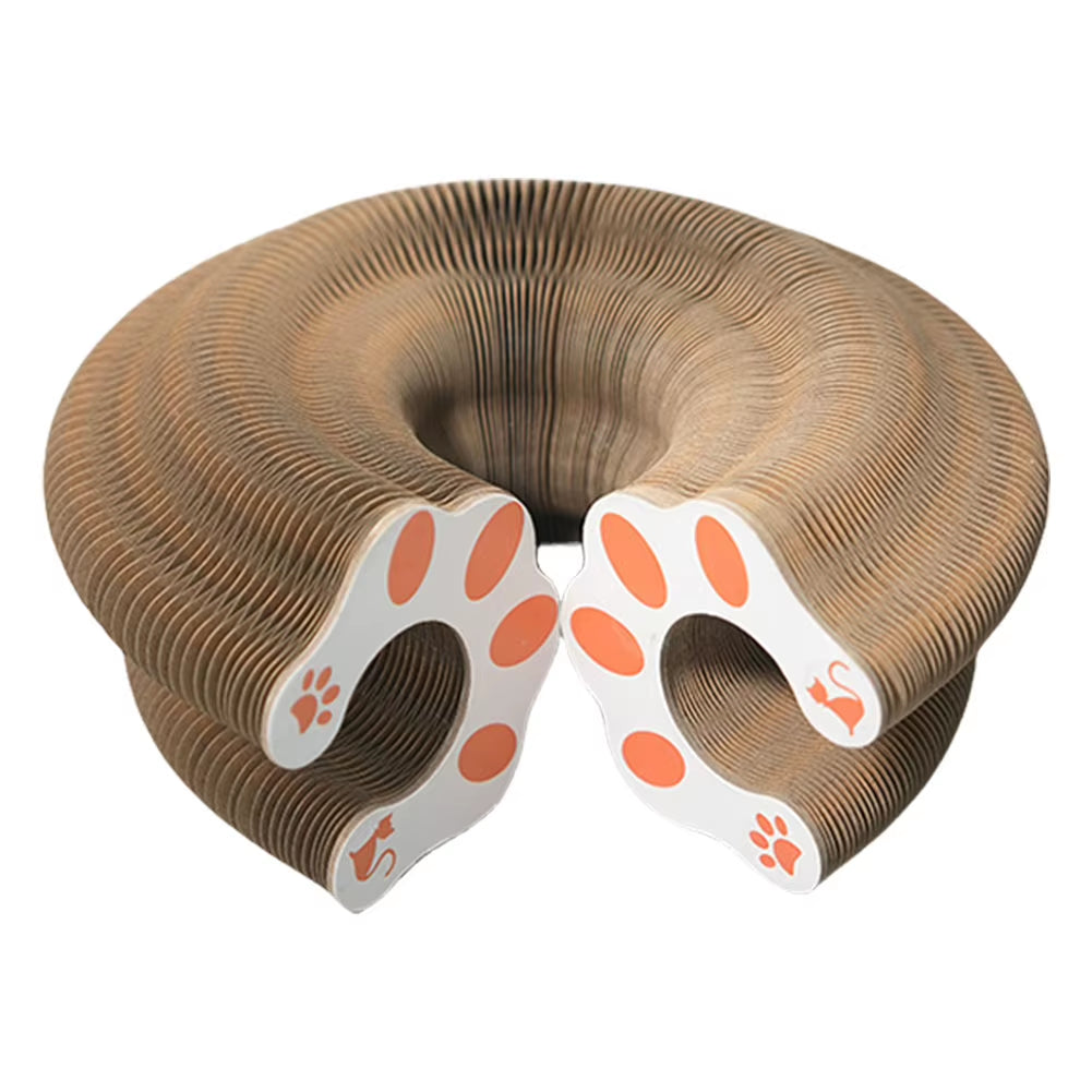 Magic Organ Cat Scratching Board Cat Scratcher Foldable Cat Interactive Toys round Corrugated Scratching Post Toys Pet Supplies