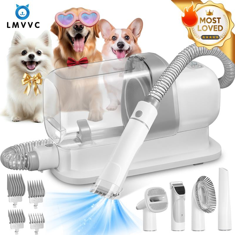 LMVVC Pet Grooming Vacuum Kit for Dogs & Cats, with 2.3L Suction, Cleaning Tools, Animals, Low-Noise Electric Puppy