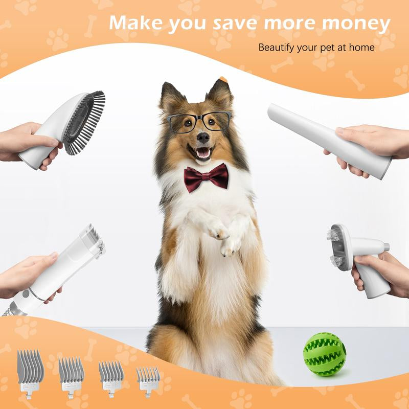 LMVVC Pet Grooming Vacuum Kit for Dogs & Cats, with 2.3L Suction, Cleaning Tools, Animals, Low-Noise Electric Puppy