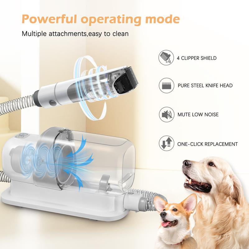 LMVVC Pet Grooming Vacuum Kit for Dogs & Cats, with 2.3L Suction, Cleaning Tools, Animals, Low-Noise Electric Puppy