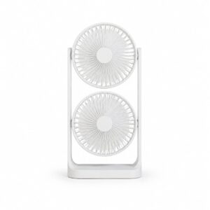 360° Dual-Head Desk Fan
